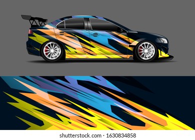 car decal design vector kit. abstract background graphics