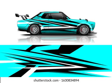 car decal design vector kit. abstract background graphics