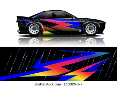 car decal design vector kit. abstract background graphics