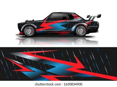 car decal design vector kit. abstract background graphics