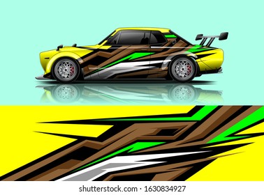car decal design vector kit. abstract background graphics