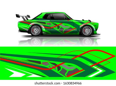 car decal design vector kit. abstract background graphics