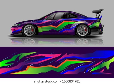 car decal design vector kit. abstract background graphics