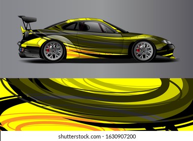car decal design vector kit. abstract background graphics for vehicle advertisement and vinyl wrap