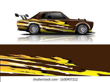 car decal design vector kit. abstract background graphics for vehicle advertisement and vinyl wrap