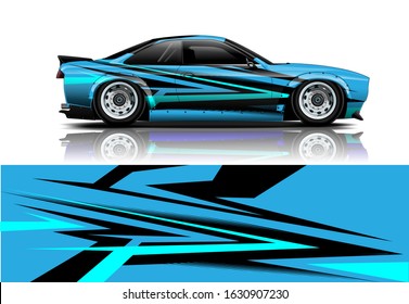 car decal design vector kit. abstract background graphics for vehicle advertisement and vinyl wrap