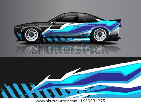 car decal design vector kit. abstract background graphics