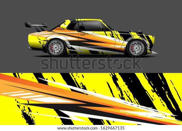 car decal design vector kit.\
abstract background graphics for vehicle advertisement and vinyl\
wrap