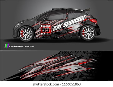 Car decal design vector. modern abstract stripe background for vehicles vinyl wrap 