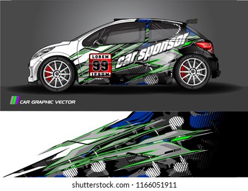 Car decal design vector. modern abstract stripe background for vehicles vinyl wrap 