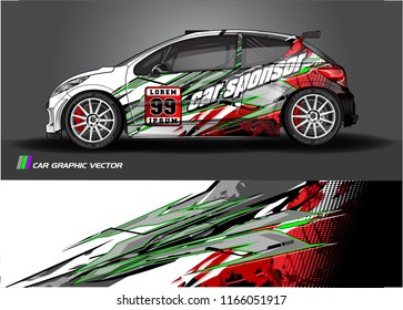 Car decal design vector. modern abstract stripe background for vehicles vinyl wrap 