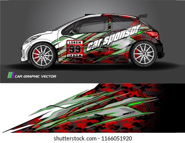 Car decal design vector. modern abstract stripe background for vehicles vinyl wrap 