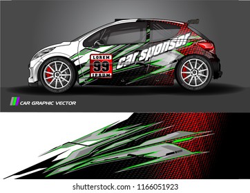 Car decal design vector. modern abstract stripe background for vehicles vinyl wrap 