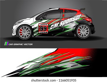 Car decal design vector. modern abstract stripe background for vehicles vinyl wrap 