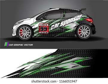 Car decal design vector. modern abstract stripe background for vehicles vinyl wrap 