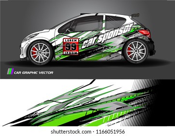 Car decal design vector. modern abstract stripe background for vehicles vinyl wrap 