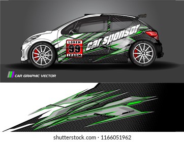 Car decal design vector. modern abstract stripe background for vehicles vinyl wrap 