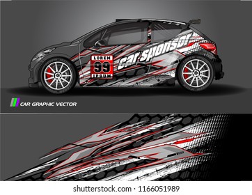Car decal design vector. modern abstract stripe background for vehicles vinyl wrap 