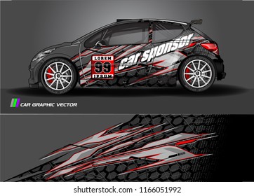 Car decal design vector. modern abstract stripe background for vehicles vinyl wrap 