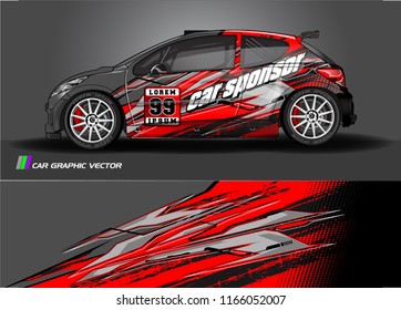 Car decal design vector. modern abstract stripe background for vehicles vinyl wrap 