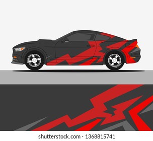 Car decal design vector. Rally wrap vector designs. abstract livery for vehicle vinyl branding background