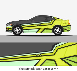 Car decal design vector. Rally wrap vector designs. abstract livery for vehicle vinyl branding background