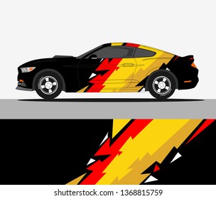 Car decal design vector. Rally wrap vector designs. abstract livery for vehicle vinyl branding background