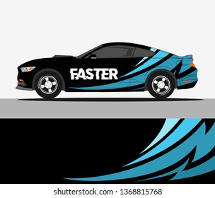 Car decal design vector. Rally wrap vector designs. abstract livery for vehicle vinyl branding background