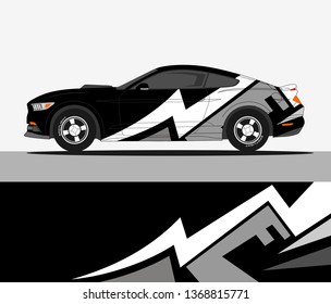Car decal design vector. Rally wrap vector designs. abstract livery for vehicle vinyl branding background
