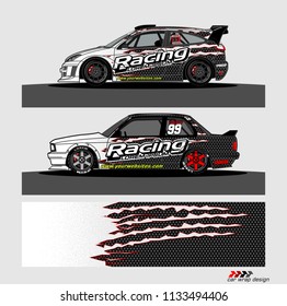 Car decal design vector for vehicle vinyl wrap 