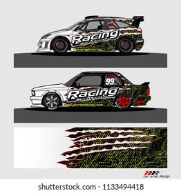 Car decal design vector for vehicle vinyl wrap 
