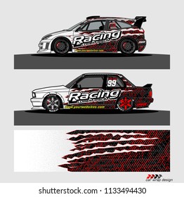 Car decal design vector for vehicle vinyl wrap 