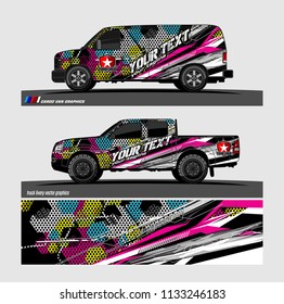 car decal designs. abstract vector background for vehicle vinyl branding