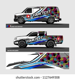 car decal graphic. abstract racing livery design for vehicle vinyl wrap
