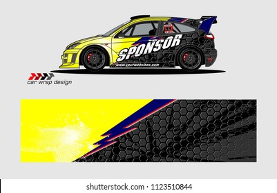 car decal graphic background vector. abstract racing livery design for vehicle vinyl wrap 
