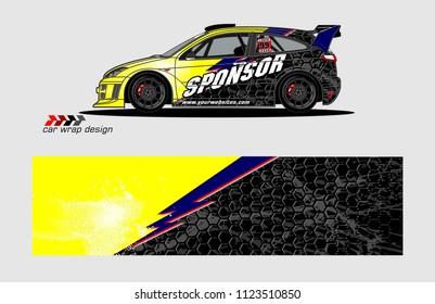 car decal graphic background vector. abstract racing livery design for vehicle vinyl wrap 
