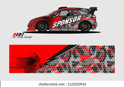 car decal graphic background vector. abstract racing livery design for vehicle vinyl wrap 
