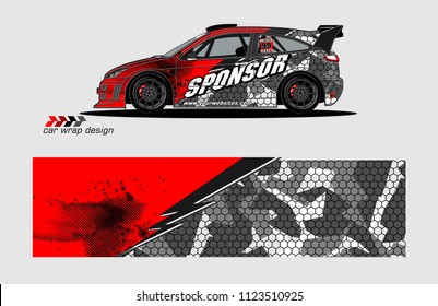 car decal graphic background vector. abstract racing livery design for vehicle vinyl wrap 
