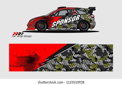 car decal graphic background vector. abstract racing livery design for vehicle vinyl wrap 
