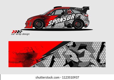 car decal graphic background vector. abstract racing livery design for vehicle vinyl wrap 
