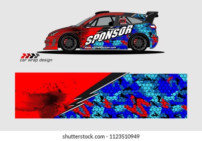 car decal graphic background vector. abstract racing livery design for vehicle vinyl wrap 
