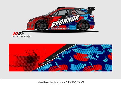 car decal graphic background vector. abstract racing livery design for vehicle vinyl wrap 
