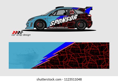 car decal graphic background vector. abstract racing livery design for vehicle vinyl wrap 
