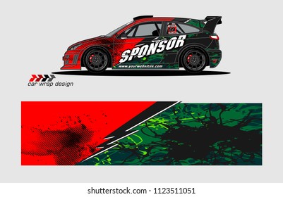 car decal graphic background vector. abstract racing livery design for vehicle vinyl wrap 
