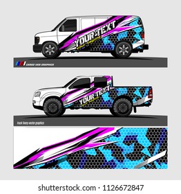 car decal graphic design vector. abstract background for vehicle vinyl wrap
