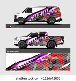 car decal graphic design vector. abstract background for vehicle vinyl wrap