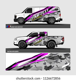 car decal graphic design vector. abstract background for vehicle vinyl wrap