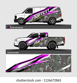 car decal graphic design vector. abstract background for vehicle vinyl wrap