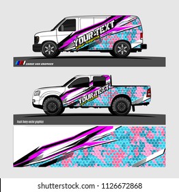car decal graphic design vector. abstract background for vehicle vinyl wrap