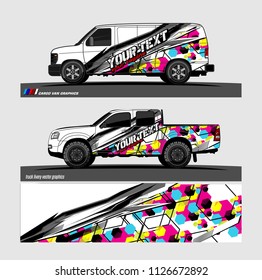 car decal graphic design vector. abstract background for vehicle vinyl wrap